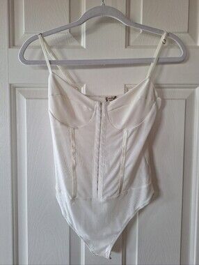 Free People Intimately Ivory Bodysuit Small